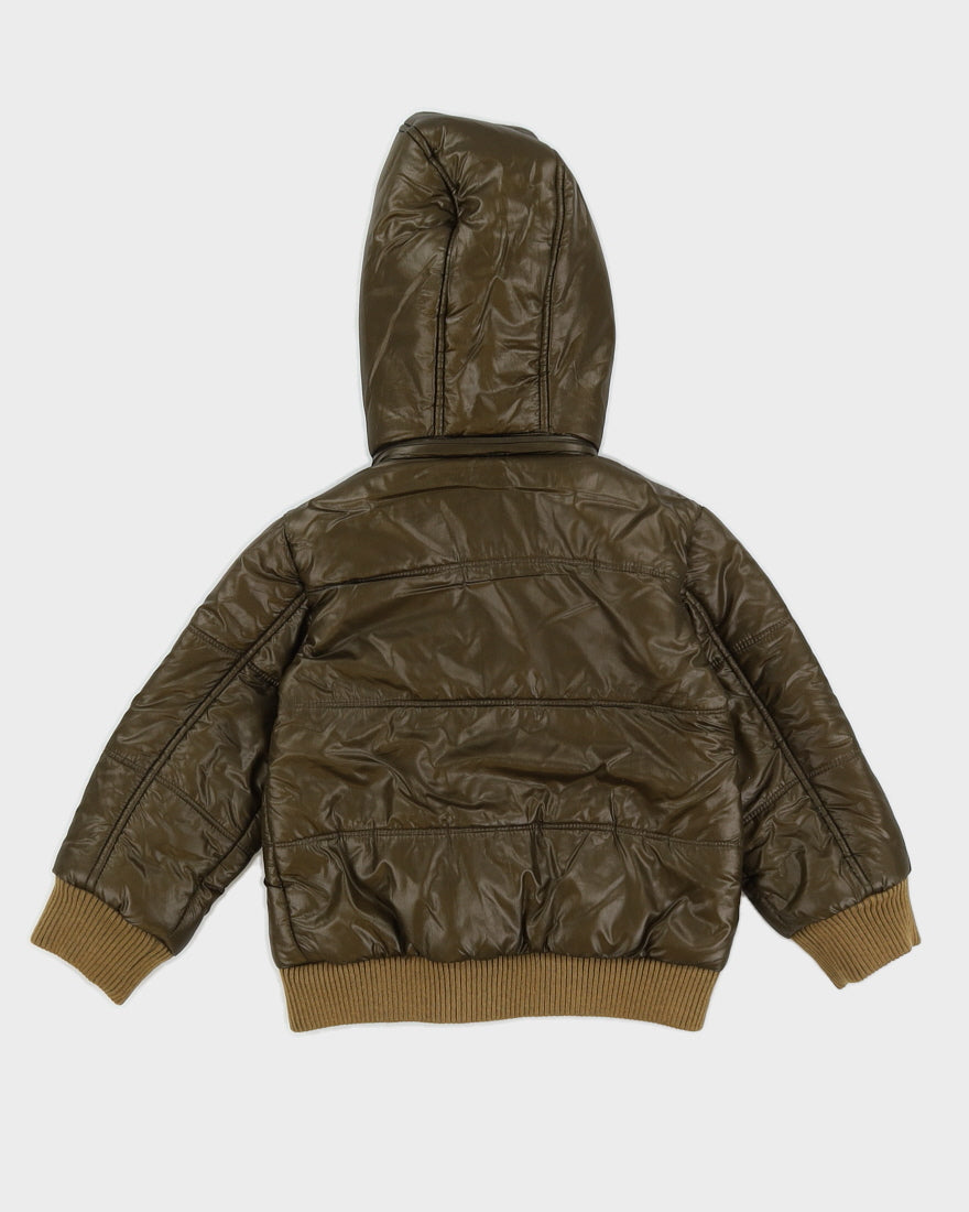 Burberry Green Hooded Puffer Jacket