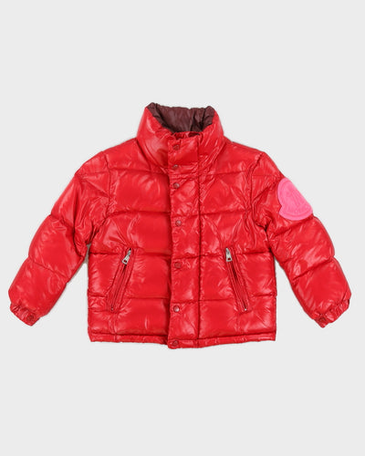 Moncler Puffy Red Down Kid's Ski Jacket