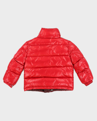Moncler Puffy Red Down Kid's Ski Jacket