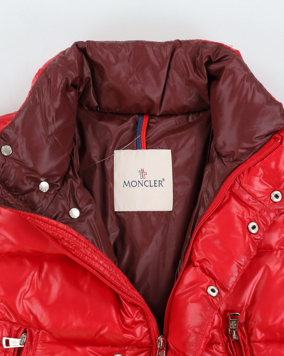Moncler Puffy Red Down Kid's Ski Jacket