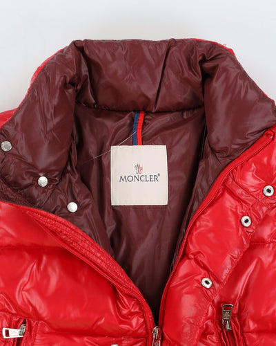 Moncler Puffy Red Down Kid's Ski Jacket
