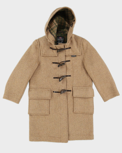 Vintage 1970s Camel Beige Wool Kid's Duffle Coat