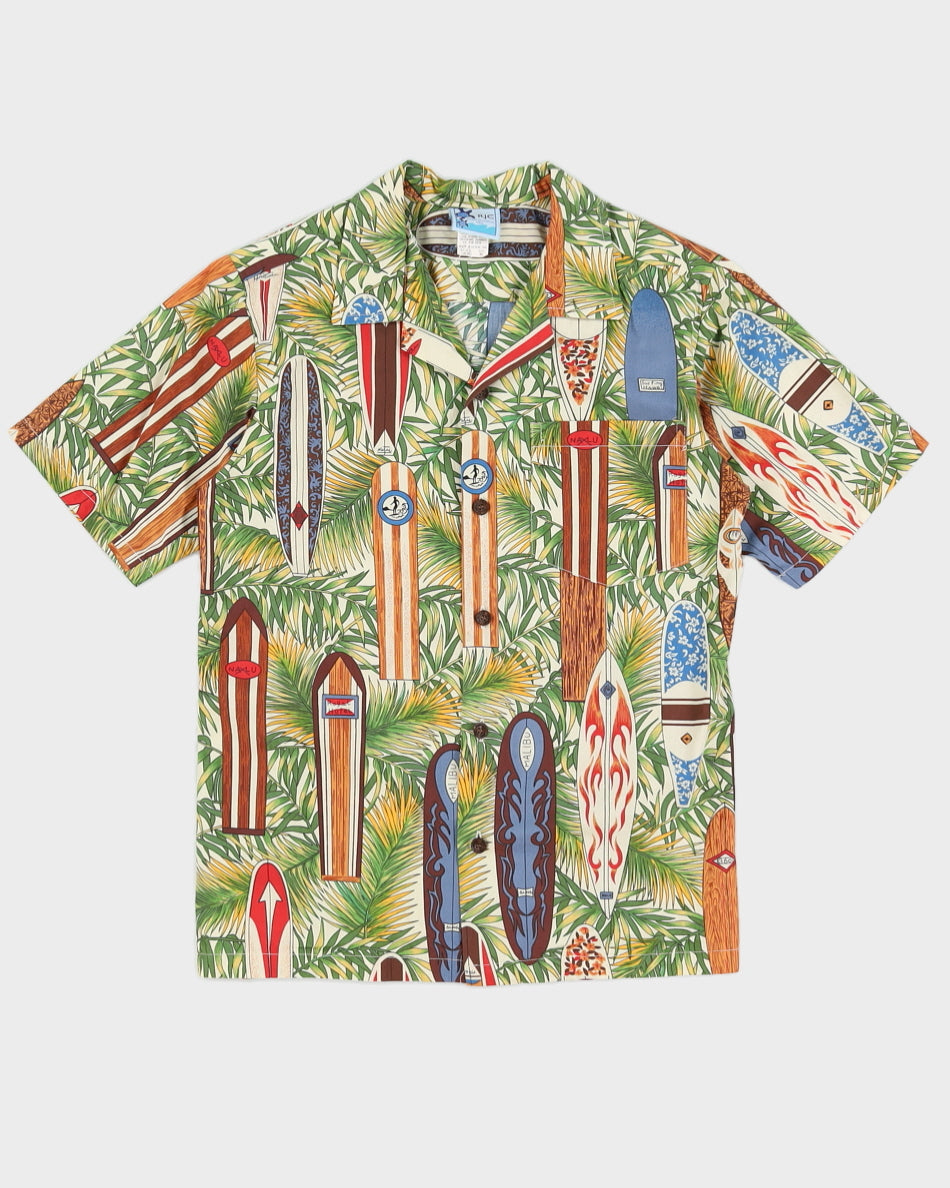 Vintage 1990's Kid's Surf Pattern Hawaiian Shirt