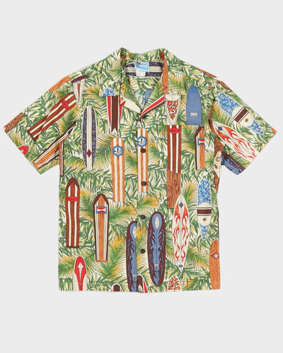 Vintage 1990's Kid's Surf Pattern Hawaiian Shirt