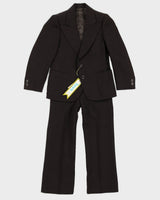 Deadstock with Tags Vintage 1970s Kid's Brown 2 Piece Suit Jacket and Trousers