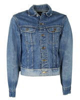 70s Lee Riders Sanforized Jean Jacket with Embroidered Dragon - M