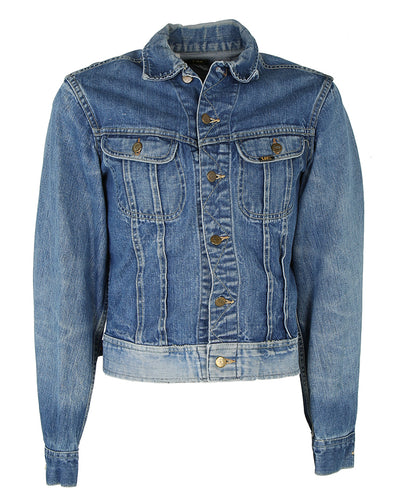 70s Lee Riders Sanforized Jean Jacket with Embroidered Dragon - M