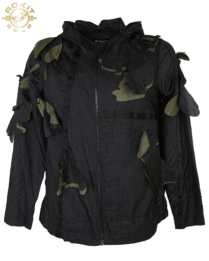 Christopher Raeburn Remade Black Parachute Camouflage Anorak Jacket - S