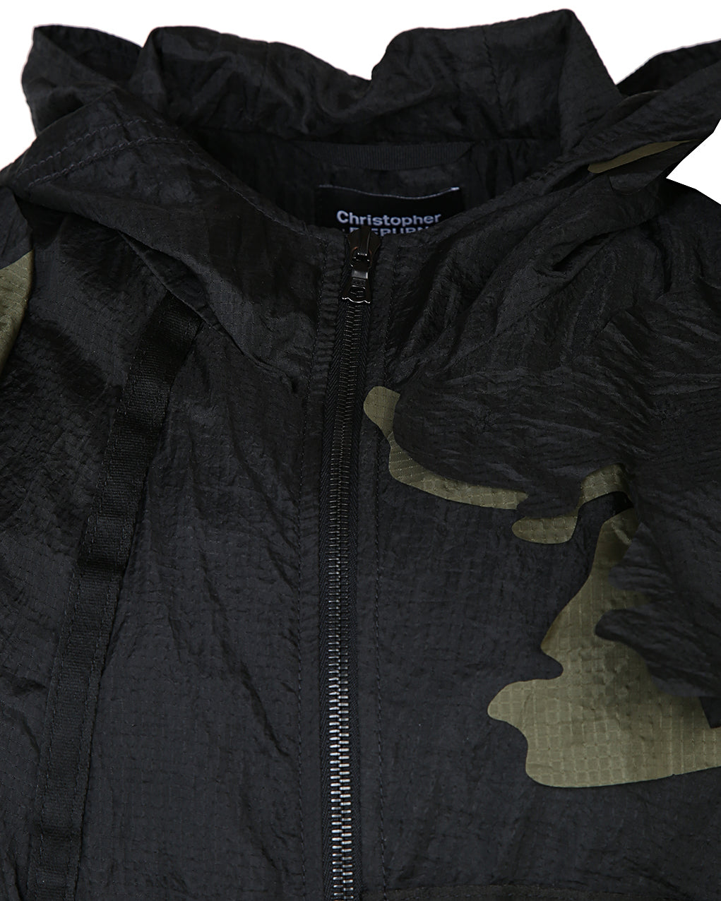 Christopher Raeburn Remade Black Parachute Camouflage Anorak Jacket - S
