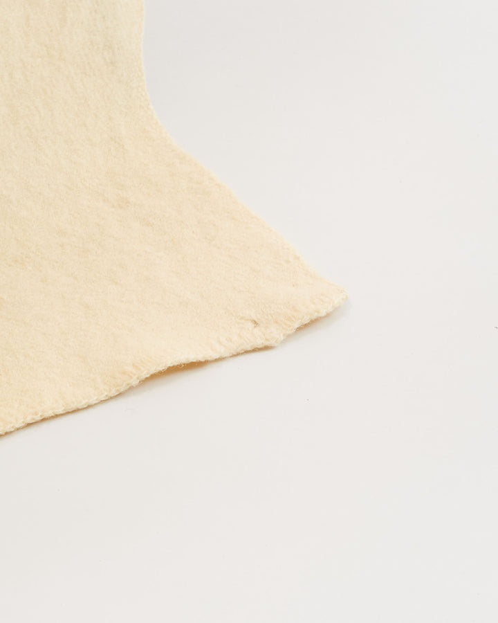 Vintage Cream With Pink Stripes Wool Blanket