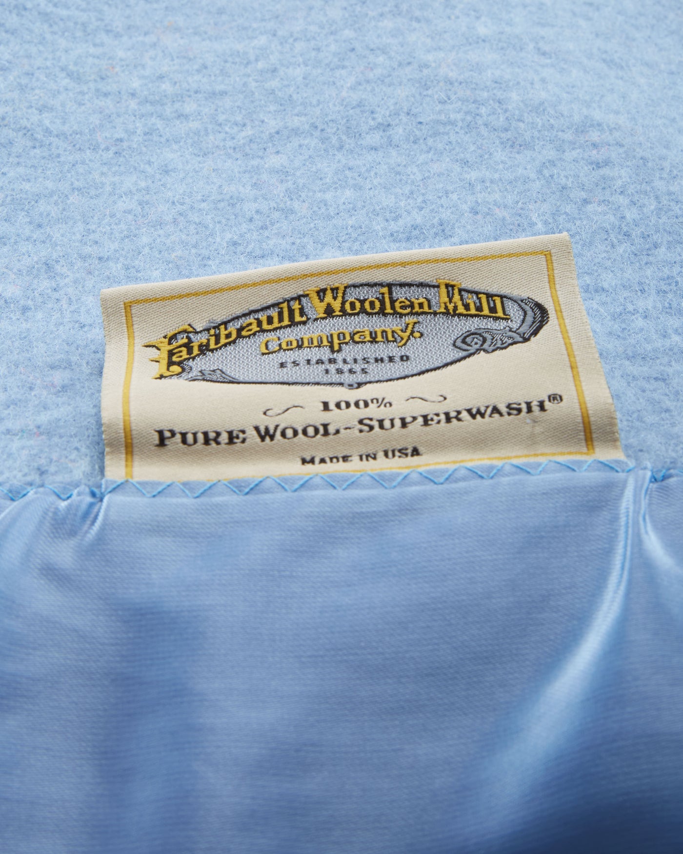 Faribault Woolen Mill Blue Blanket