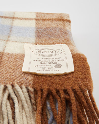 Eaton Brown Plaid Wool Throw