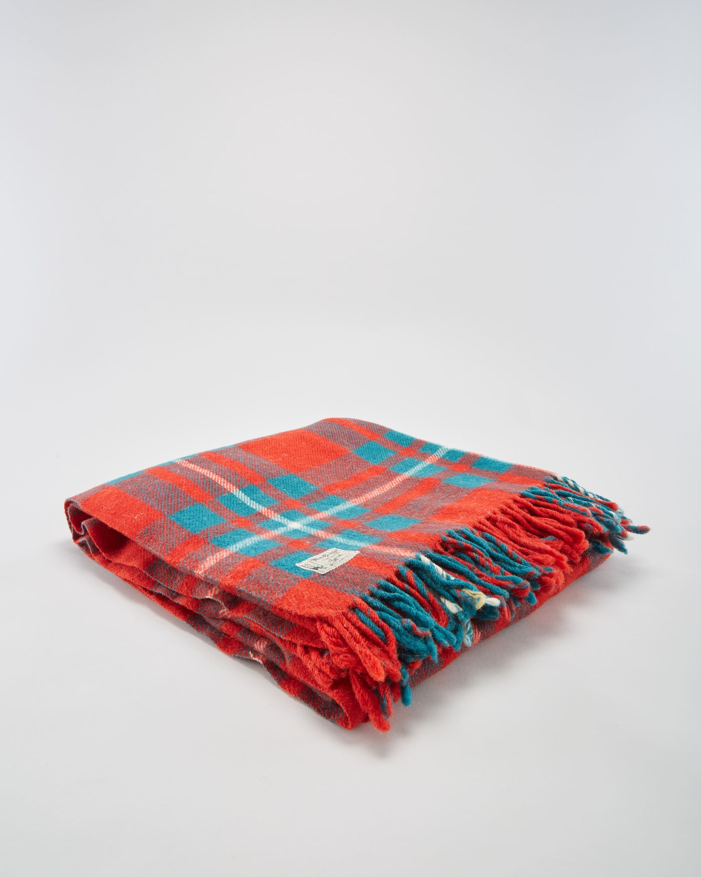 Vintage 1950s Ayers Mac Gregor Tartan Plaid Wool Throw