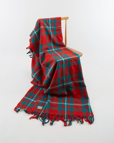 Vintage 1950s Ayers Mac Gregor Tartan Plaid Wool Throw