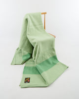 Vintage Green Trapper Point 4 Point Wool Throw