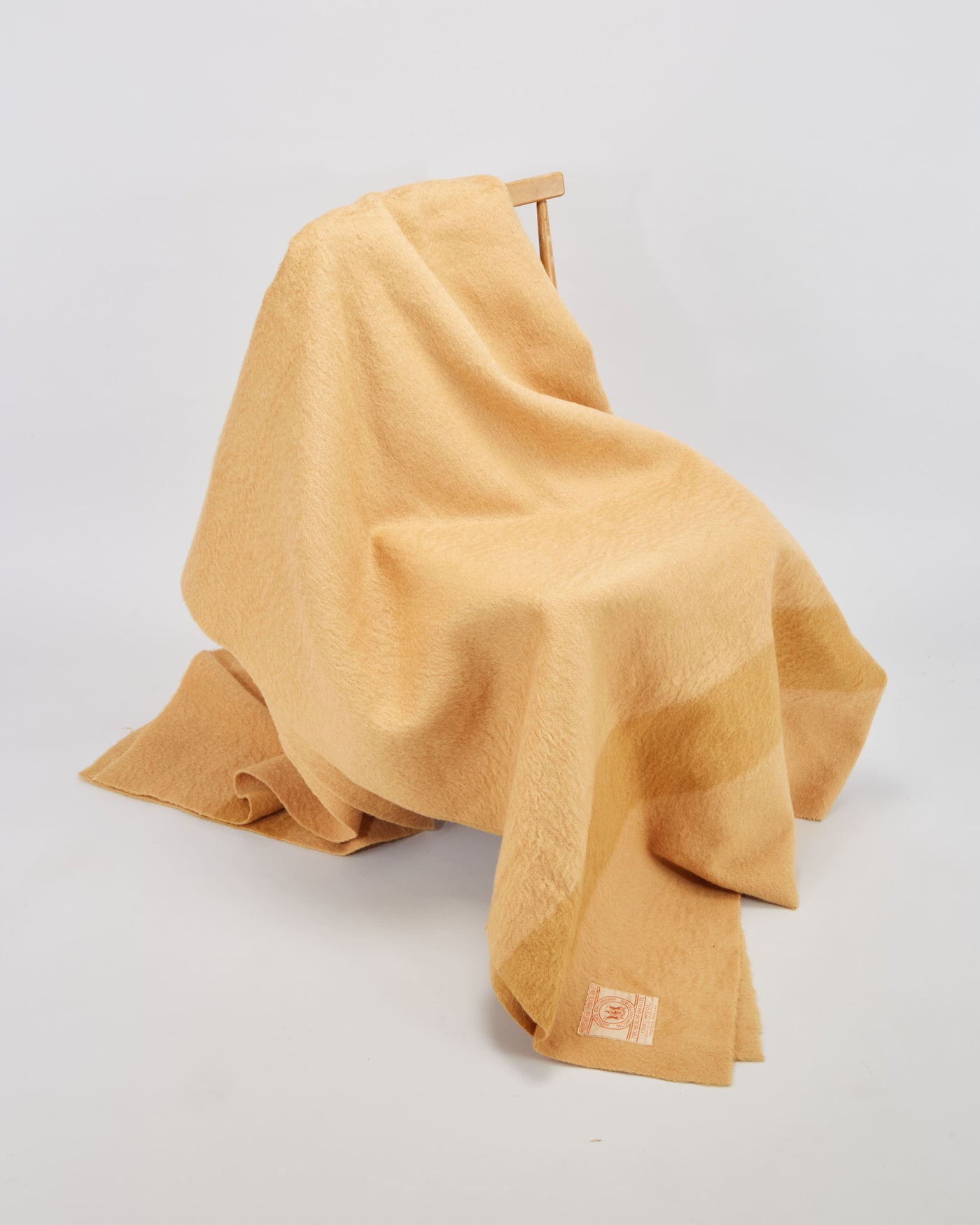 Vintage 1950s Hudson's Bay Yellow 4 Point Wool Blanket