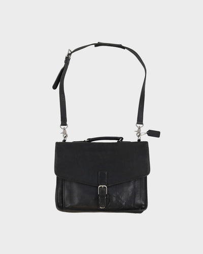 Coach Black Leather Briefcase - One Size