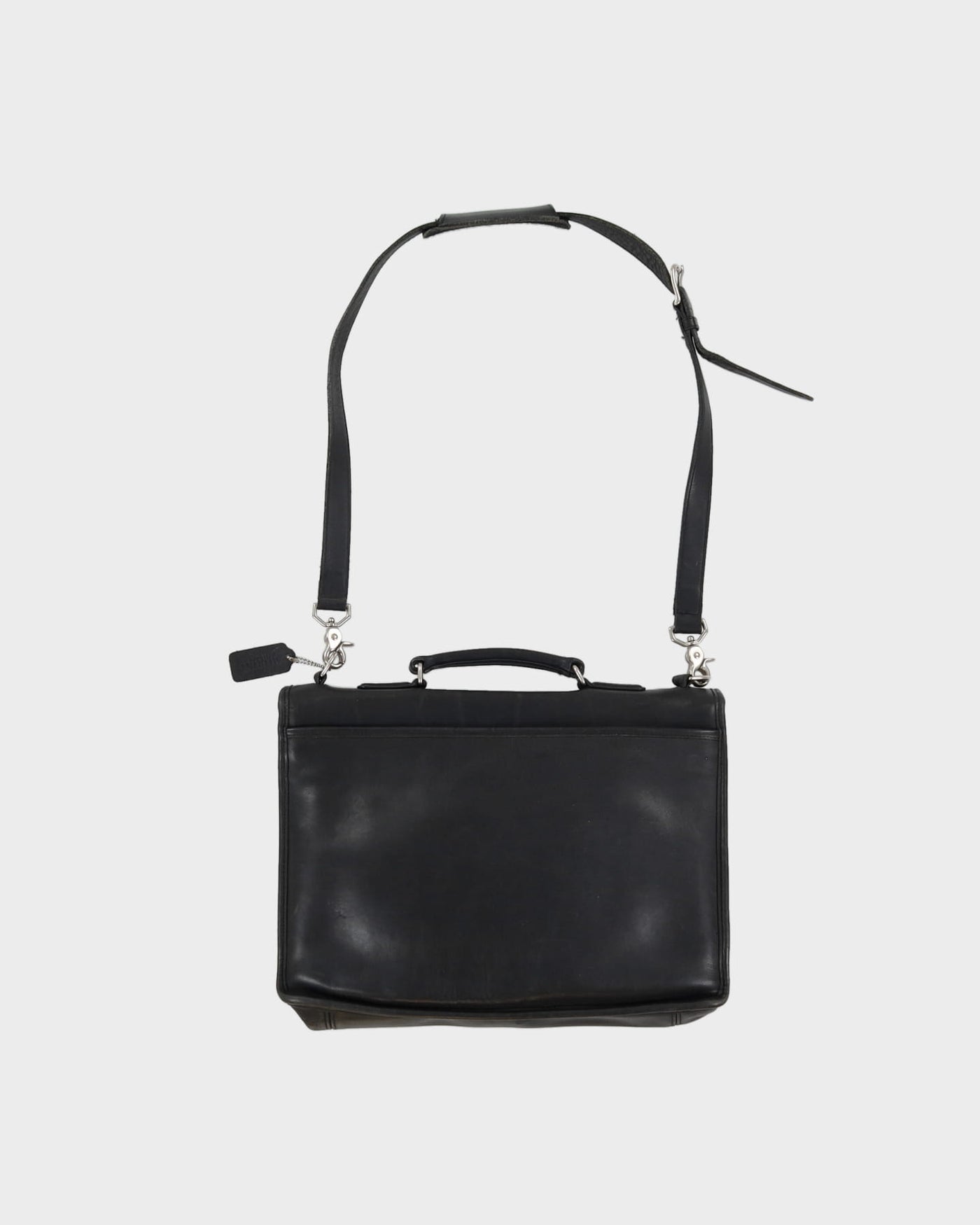 Coach Black Leather Briefcase - One Size