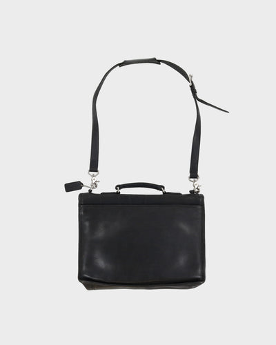 Coach Black Leather Briefcase - One Size