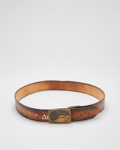 Tooled Leather Belt - W32 W37
