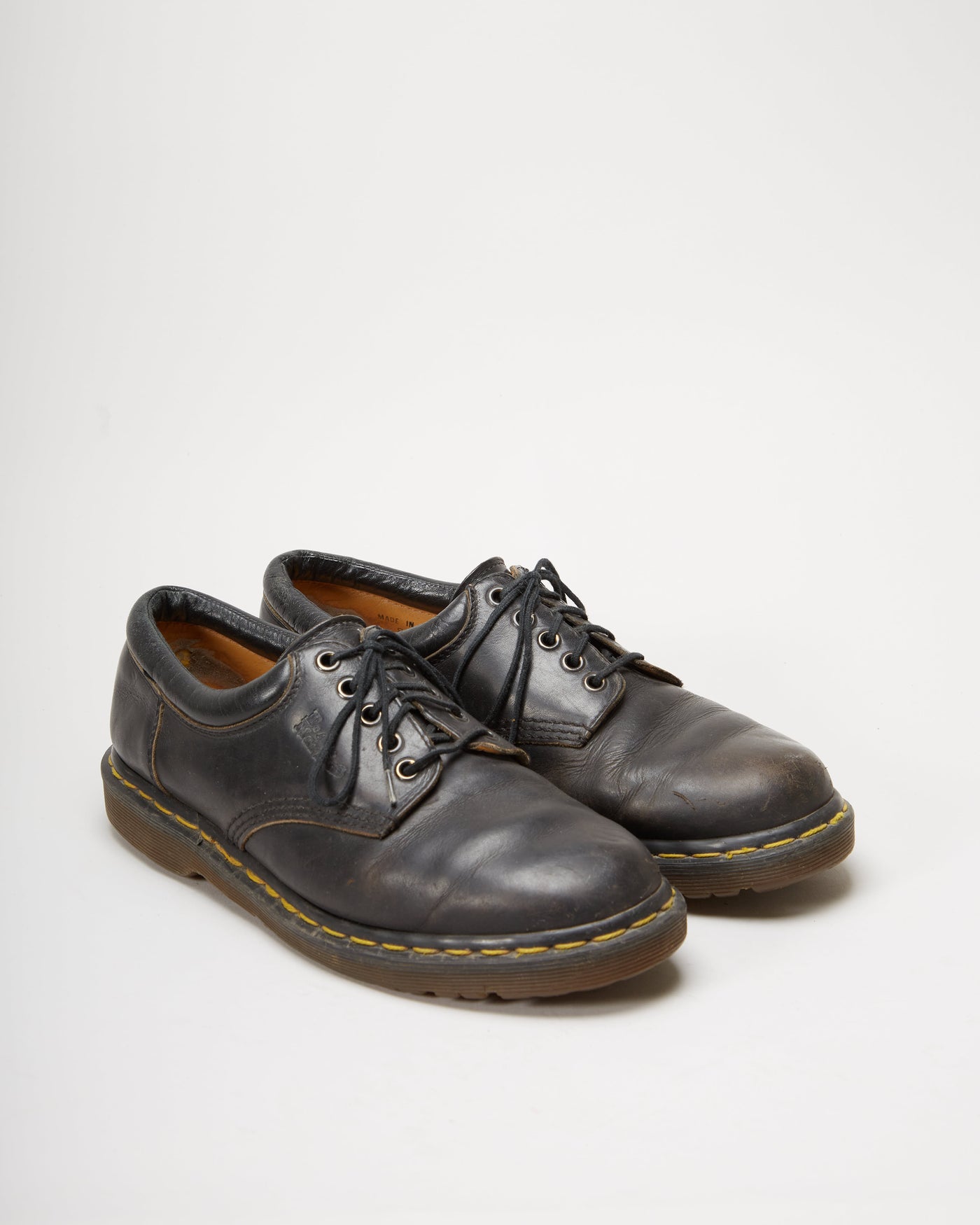 80s Dr. Martens Made In England Black Shoes - UK 8