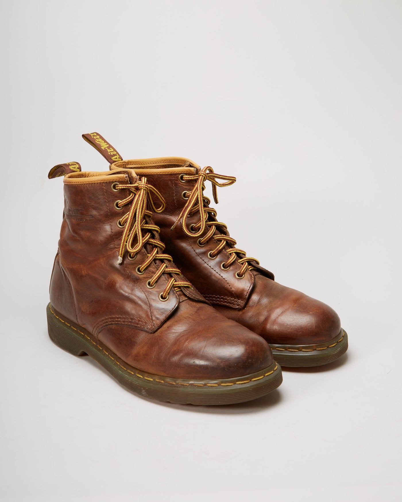 90s Dr. Martens Brown Leather Boots - UK 9