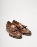 90s Gucci Brown Wing Tip Tassel Detailed Shoes - UK 6