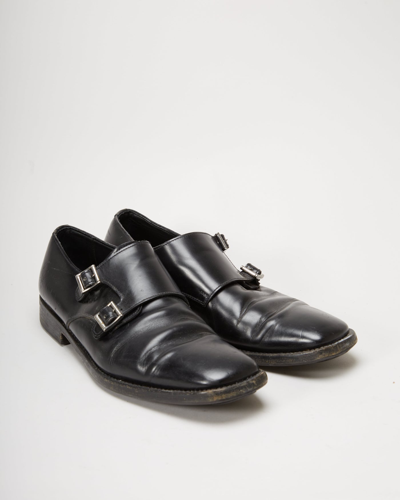 90s Prada Black Strap Shoes - UK 9