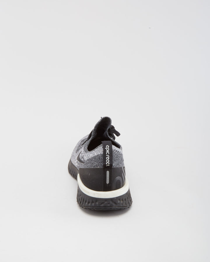 Nike Epic React Flyknit Grey / Black Trainers - UK9.5