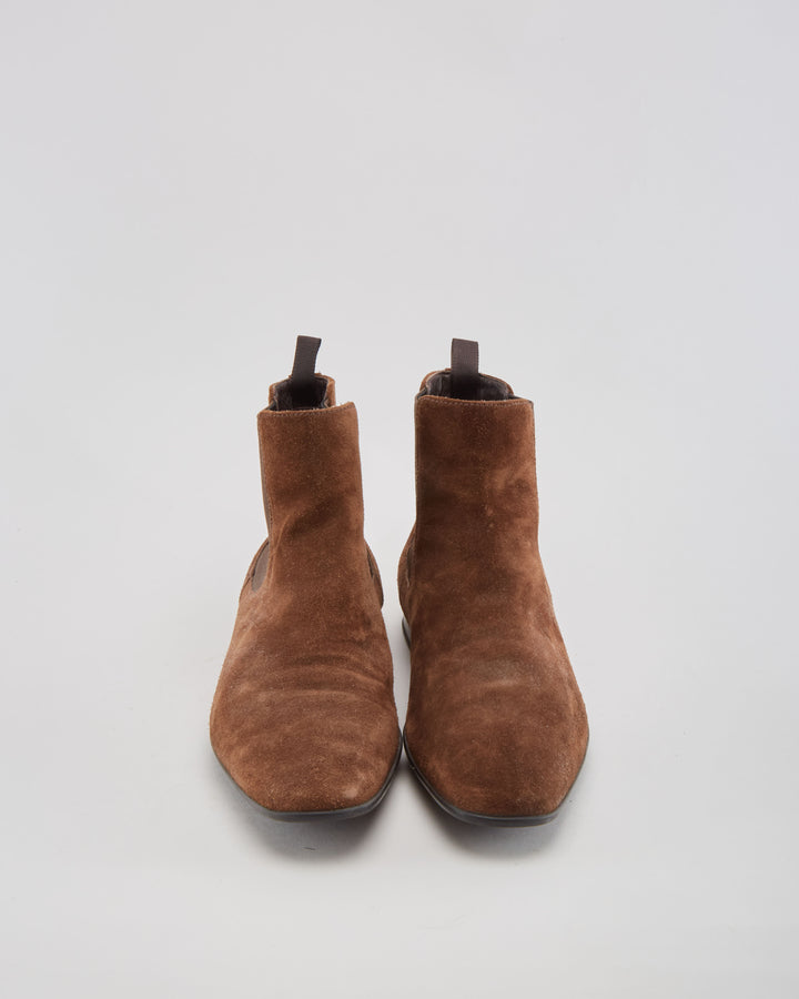 Prada Suede & Leather Brown Boots - Mens UK 6.5