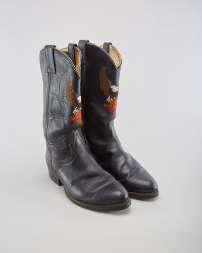 Vintage 90s Harley Davidson Cowboy Boots - Mens UK 9.5