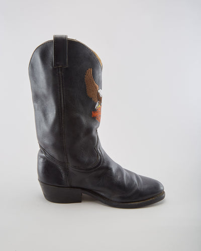 Vintage 90s Harley Davidson Cowboy Boots - Mens UK 9.5