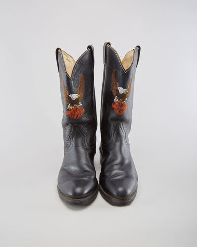Vintage 90s Harley Davidson Cowboy Boots - Mens UK 9.5