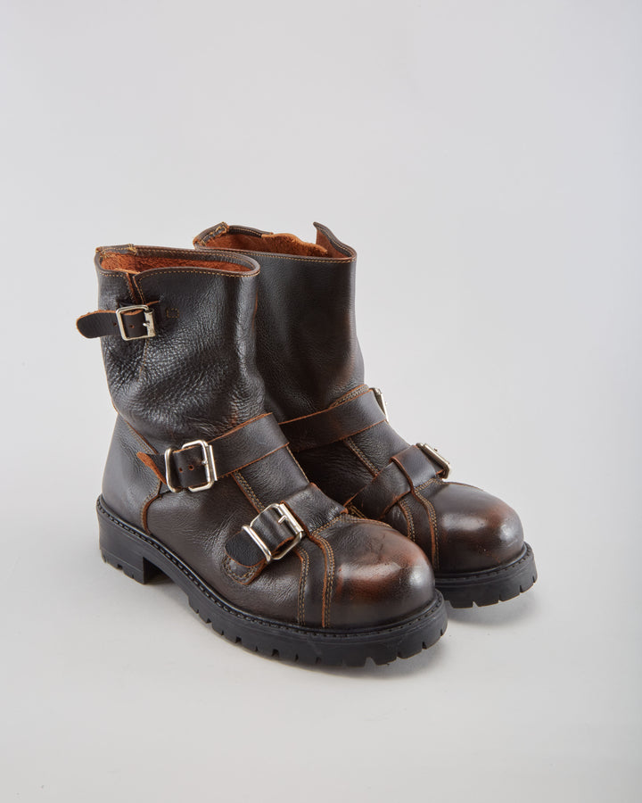 Vintage Stone Ridge Brown Boots - Mens UK 8