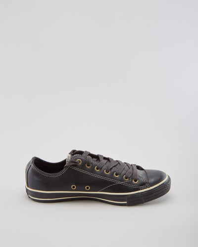 All Star Converse Black Leather - Mens UK 9