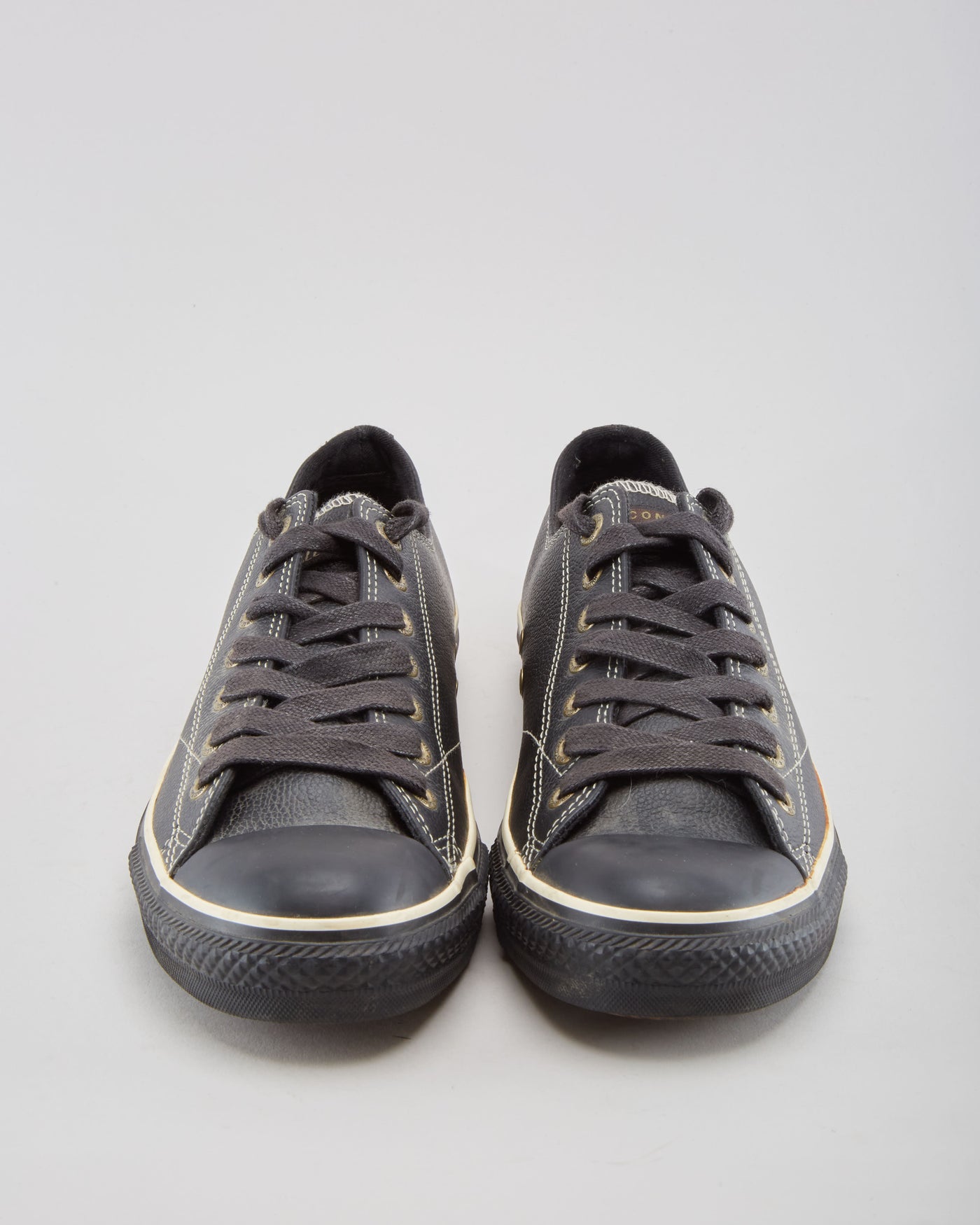 All Star Converse Black Leather - Mens UK 9