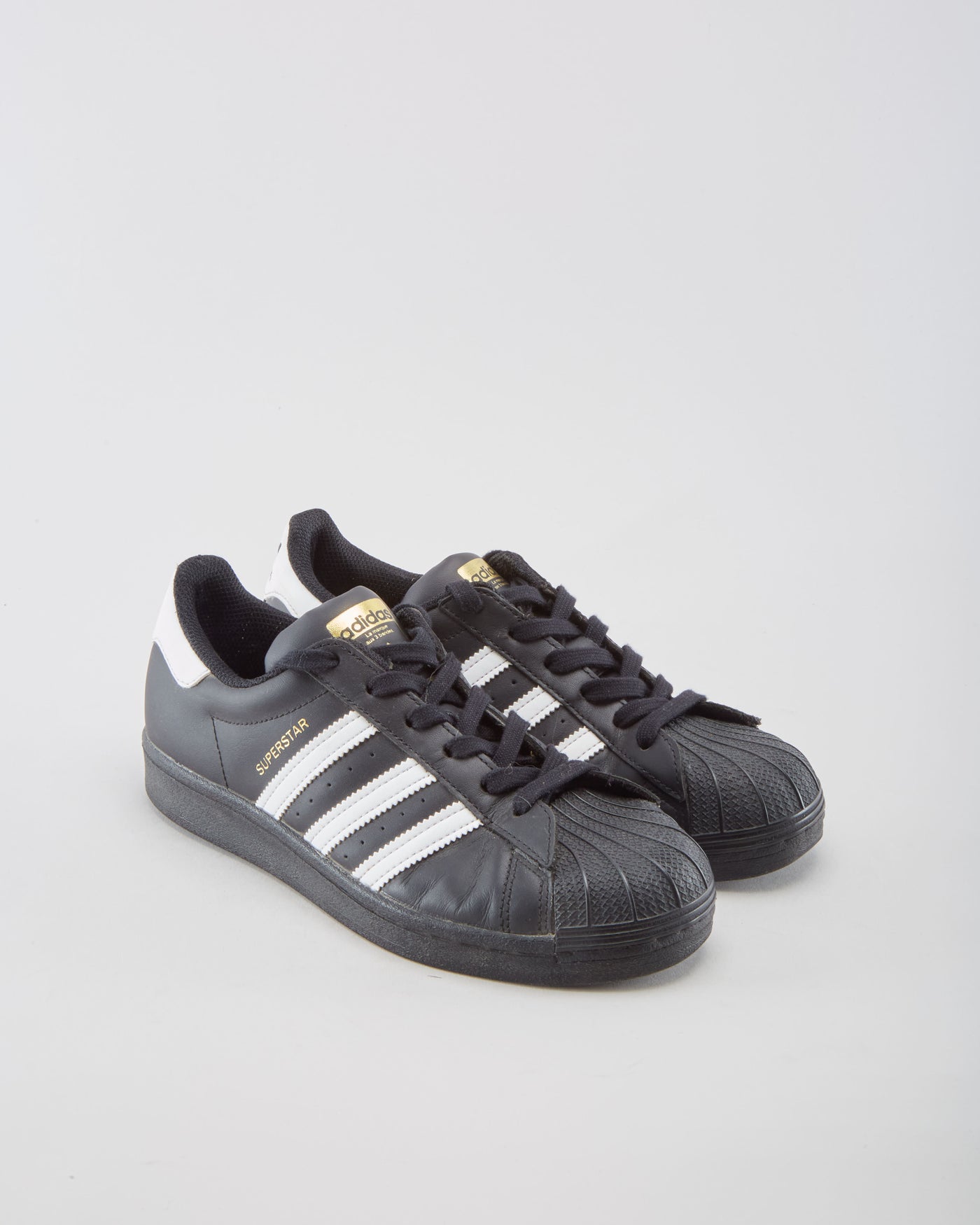Adidas Superstar Black - Mens UK 5