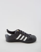 Adidas Superstar Black - Mens UK 5