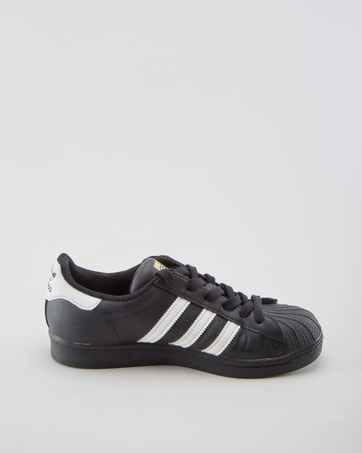 Adidas Superstar Black - Mens UK 5
