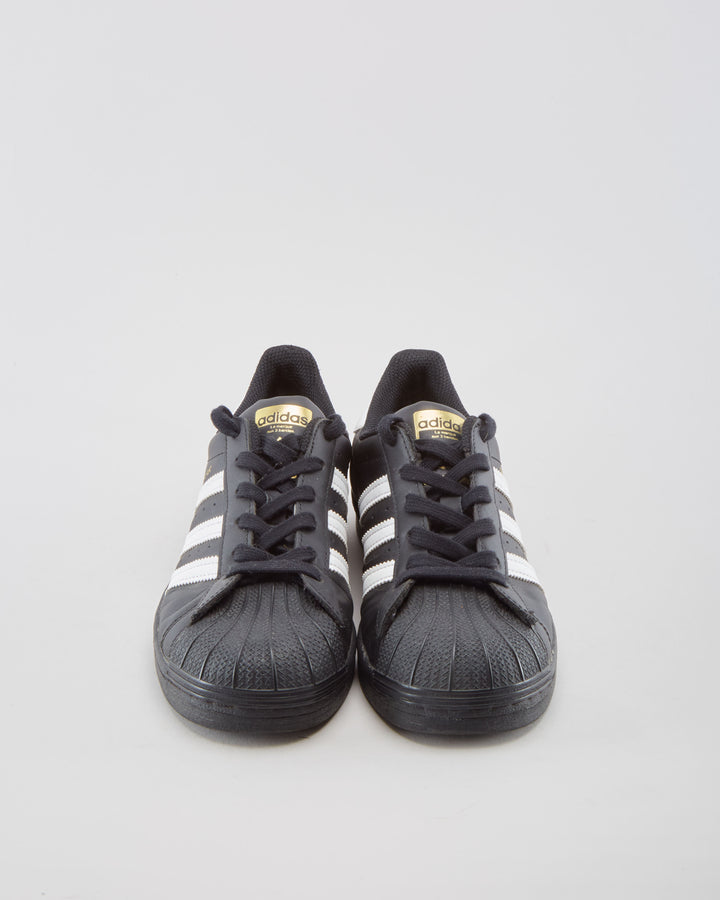 Adidas Superstar Black - Mens UK 5