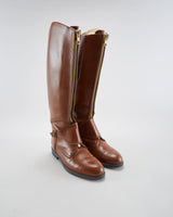 Vintage Brown Riding Boots - Mens UK 9