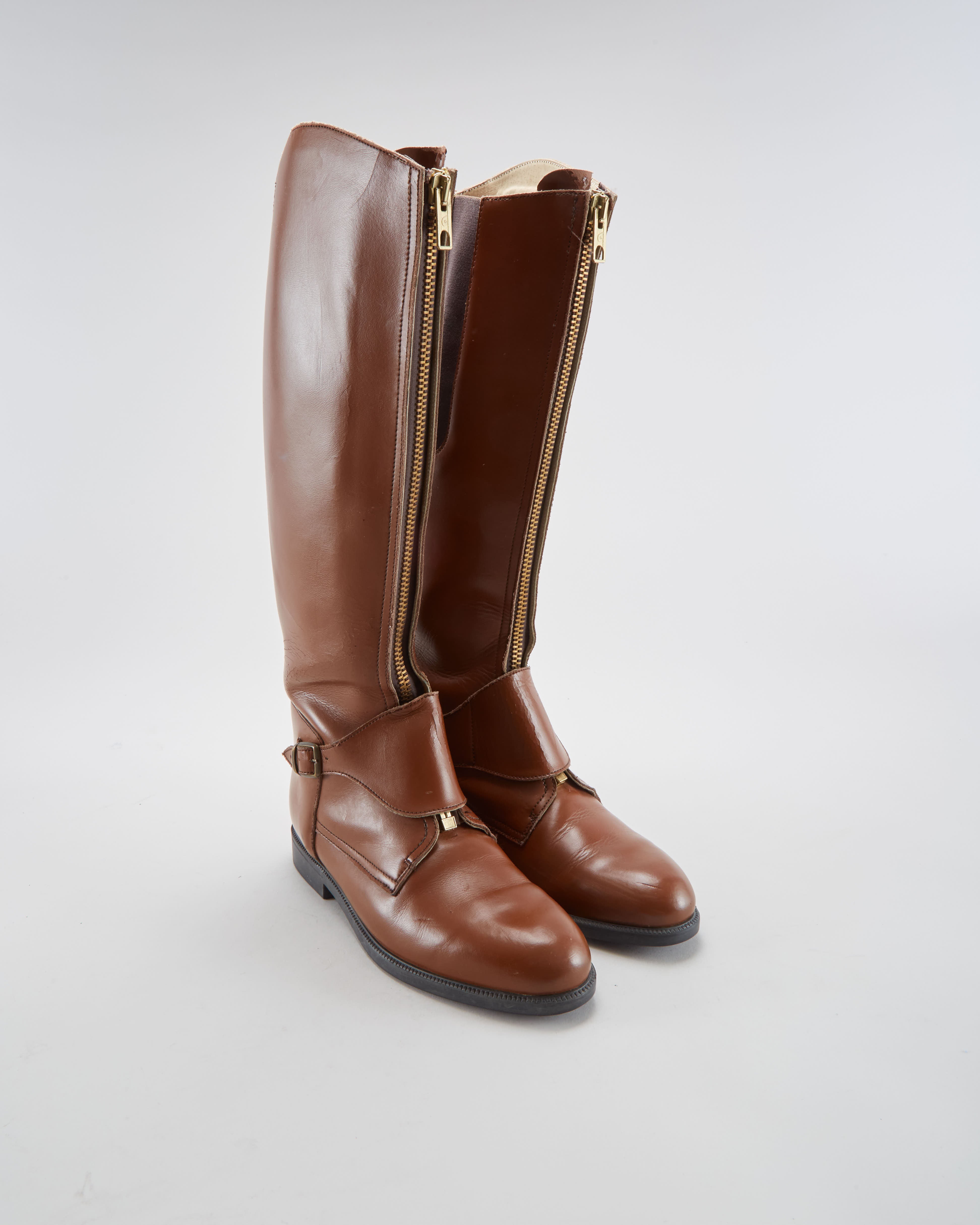 Vintage Brown Riding Boots - Mens UK 9