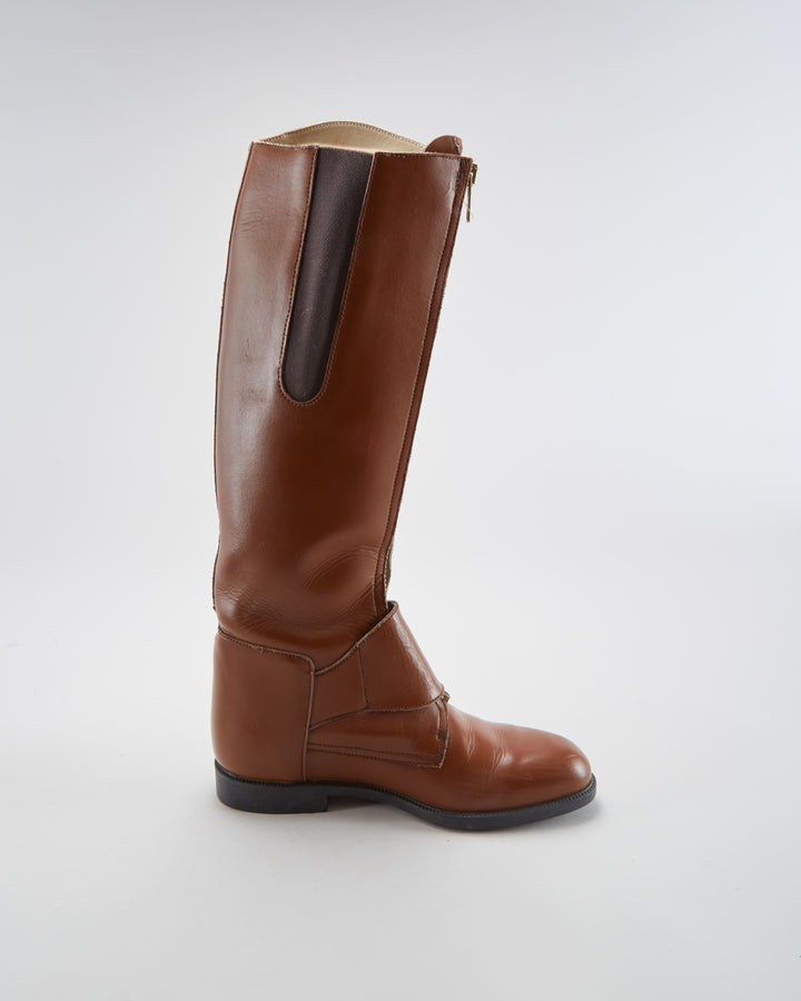 Vintage Brown Riding Boots - Mens UK 9