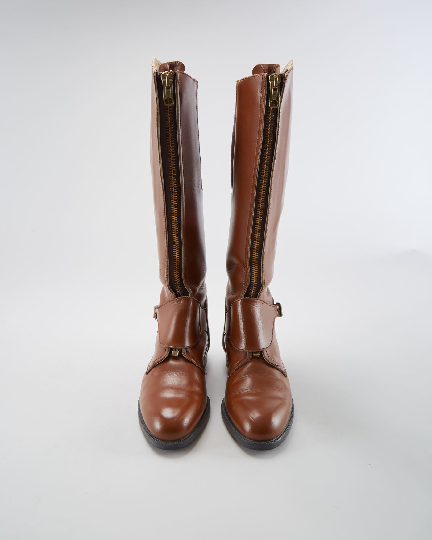 Vintage Brown Riding Boots - Mens UK 9