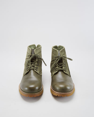 Levi's Leather Green Boots - Mens UK 8.5