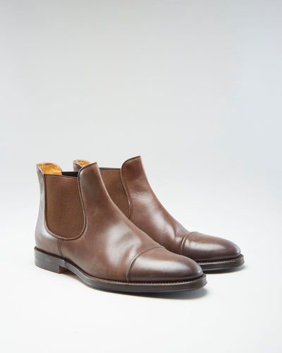 Bally Brown Leather Chelsea Boots - UK 7