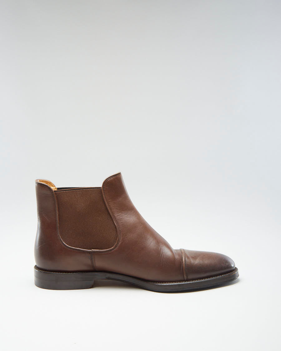 Bally Brown Leather Chelsea Boots - UK 7