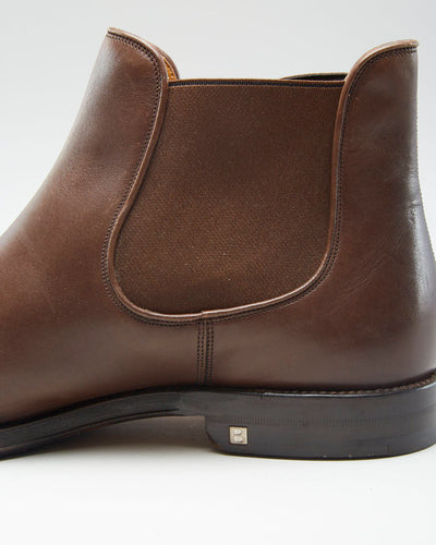 Bally Brown Leather Chelsea Boots - UK 7