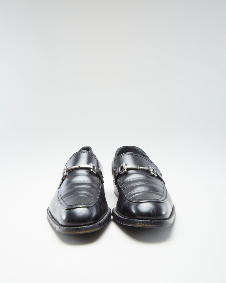 Ferragamo Black Leather Men's Loafers - US 9.5