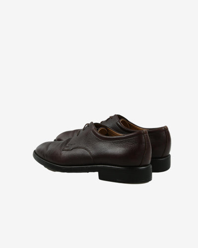 Salvatore Ferragamo Brown Leather Suit Shoes - UK 9